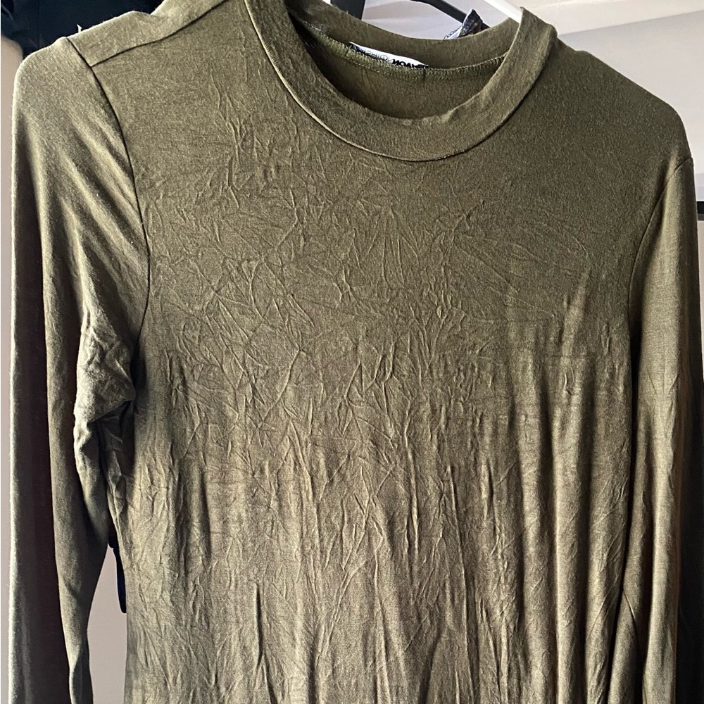Olive dress. Clubwear.